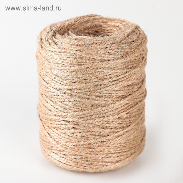 Шпагат джутовый 2-х ниточный 1,12 КТекс, 175 м - Фото 1