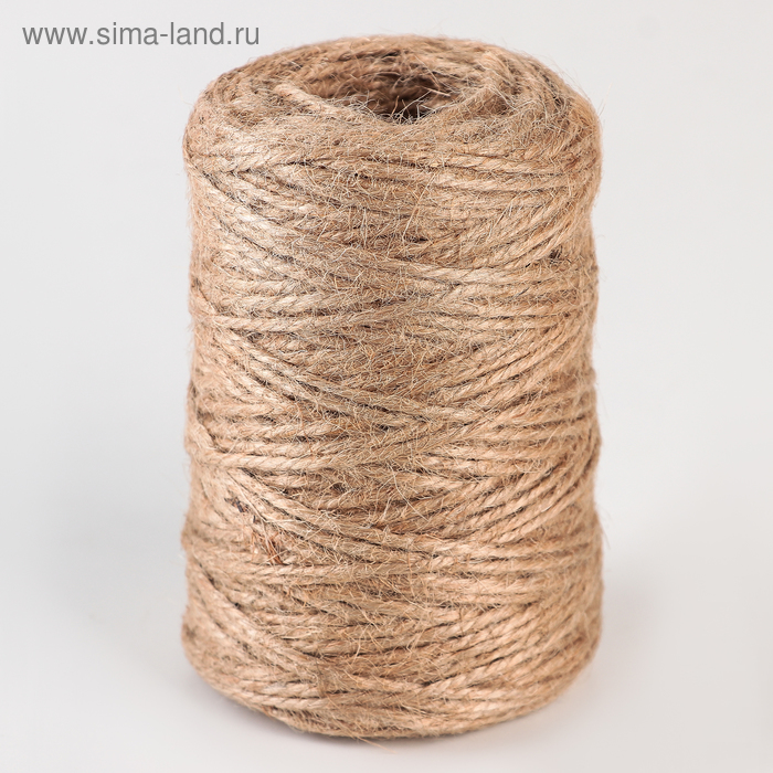 Шпагат джутовый 3-х ниточный 1,68 КТекс, 100 м - Фото 1
