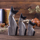 Сувенирный набор дерево "Кошечки с черным хвостиком" (20,15,12) 4х13х20 см - фото 809212042