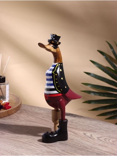 Сувенир «Утка Пират», 13×9×27 см, дерево