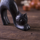 Сувенир «Кошка под кольца чёрная выгнутая», 15×3×25 см, дерево - Фото 5