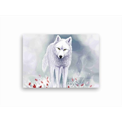 Картина на экокоже "Сказочный волк" 42*60 см