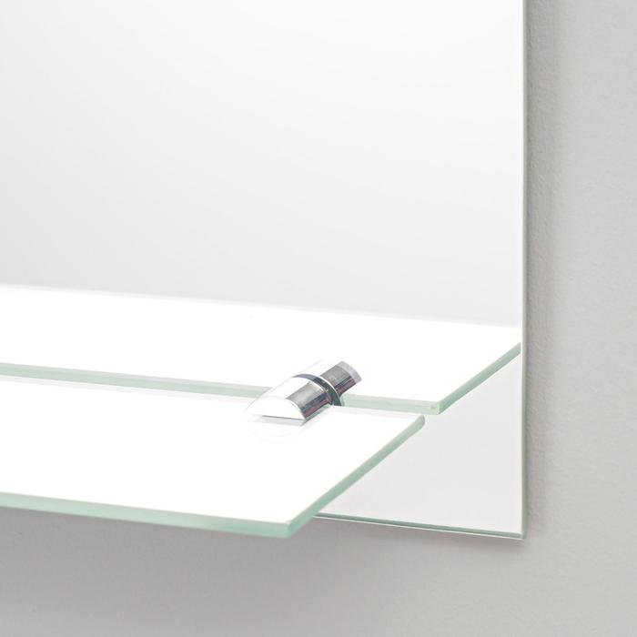 Зеркало «Ромб», с пескоструйной графикой, настенное, с полочкой, 45×60 см - фото 1886387405