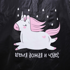 Дождевик взрослый плащ «Время дождя и чудес», размер 42-48, 60 х 110 см, цвет чёрный - Фото 4