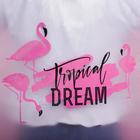 Дождевик взрослый пончо Tropical dream, оверсайз, 44-52, 97 х 120 см, цвет белый - Фото 8