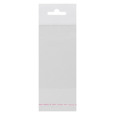 Пакет БОПП с клеевым клапаном 6,5 х 10/3,5 см еврослот, 25 мкм