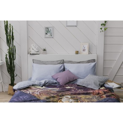 Постельное бельё "Этель" дуэт Горный пейзаж 143х215 см - 2 шт, 260х240 см, 50х70 см - 2 шт, мако-сатин