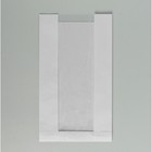 Пакет бумажный фасовочный, белый, с окном, V-образное дно 35 х 20(10) х 9 см - Фото 2
