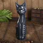 Сувенир дерево "Кошка черная с веточкой" 4,5х9х30 см - фото 2882638