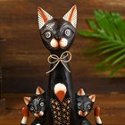 Сувенир "Три коричневые кошки" дерево 5х18х30 см 4165741 - фото 15596490