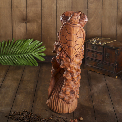 Подставка под бутылку "Черепахи" 15х15х50 см