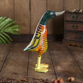 Сувенир «Утка Тигриные полоски», 13×12×23 см, дерево