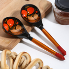 Ложка деревянная «Хохлома», полубаская, традиционная роспись - Фото 4