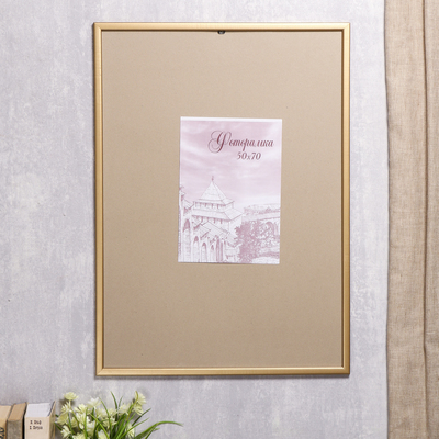 Фоторамка для фото 50×70 см Samoa, сосна, (пластиковый экран), золото