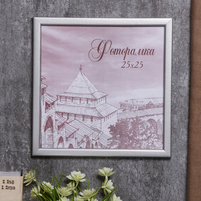 Фоторамка для фото 25×25 см Samoa, сосна под серебро, (пластиковый экран)