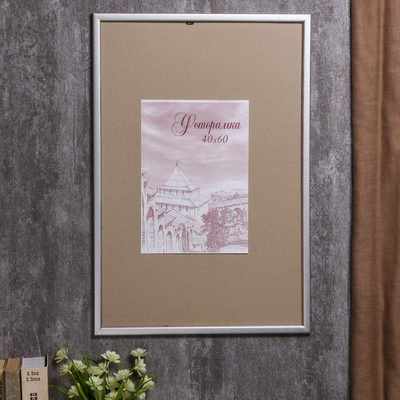 Фоторамка для фото 40×60 см Samoa, сосна, под серебро, (пластиковый экран)