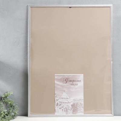 Фоторамка для фото 60×80 см Samoa, сосна, (пластиковый экран), серебро