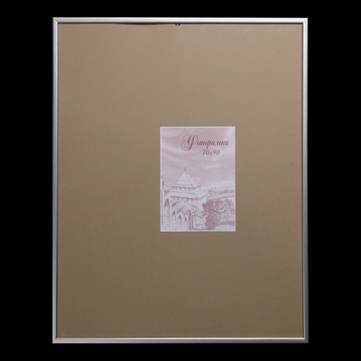 Фоторамка сосна с19 серебро 70х90 см (пластиковый экран)