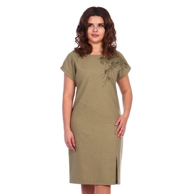 Платье женское "Соланж" цвет оливковый, р-р 46