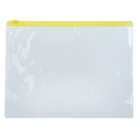Папка-конверт на молнии формат А5 120мкр прозрачная молния МИКС 23.3×18 см