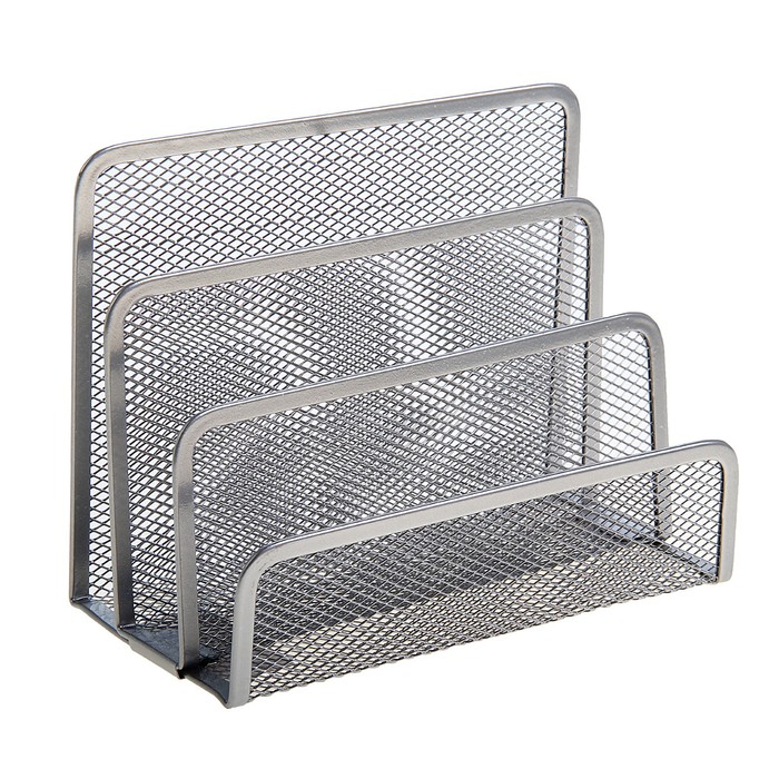 Подставка для бумаг, серая, сетка - Фото 1