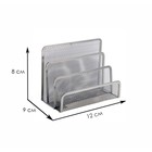 Подставка для бумаг, серая, сетка - Фото 2