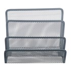 Подставка для бумаг, серая, сетка - Фото 3