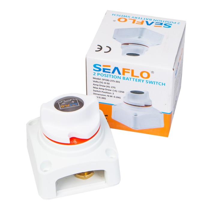 Выключатель массы SeaFlo SFCBS-275-201, 275-1250А, 12V/24V - Фото 1