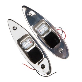 Огни ходовые Skipper 00195LD врезные, нержавеющая сталь, 12V, светодиод красный/зеленый