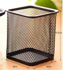 Стакан для ручек, квадратный, металлическая сетка, чёрный - Фото 2