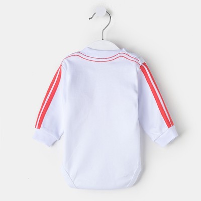 Боди длинным рукавом, цвет коралл, рост 62 см, (40)