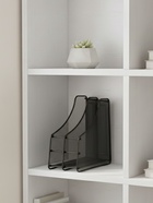 Лоток для бумаг вертикальный, металлическая сетка, 2 отделения, чёрный - Фото 3