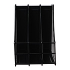 Лоток для бумаг А4, вертикальный, металлическая сетка, 3 отделения, чёрный - Фото 6