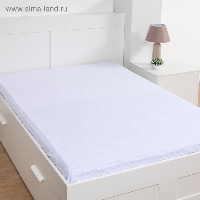 Наматрасник влагонепроницаемый 80х200 см, мулетон, мембрана, 60% хл, 40% п/э - Фото 1