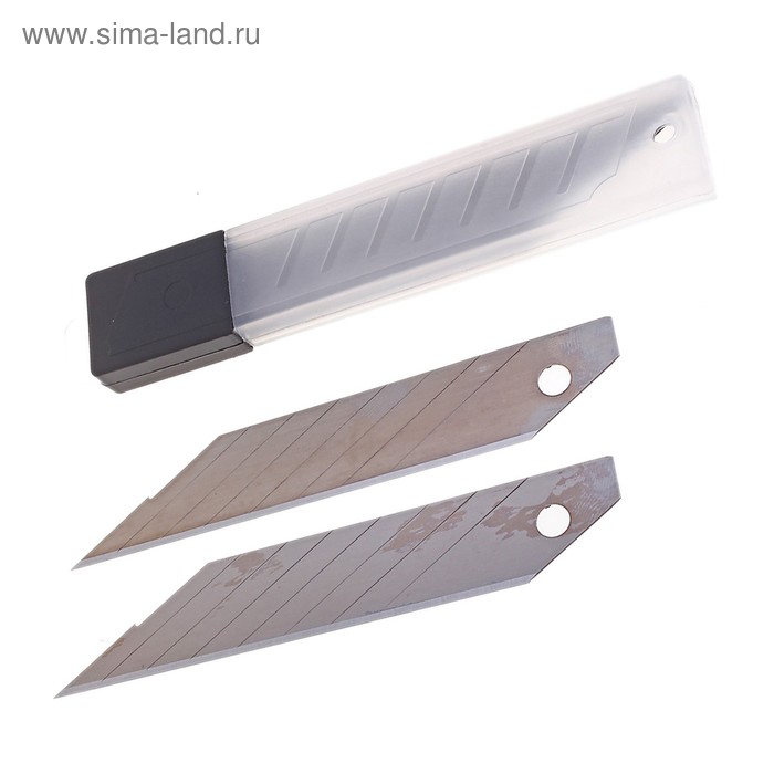 Набор лезвий для ножей канцелярских 18мм (10шт) - Фото 1