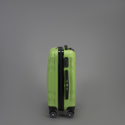 Чемодан малый 20", отдел на молнии, кодовый замок, 4 колеса, цвет зелёный