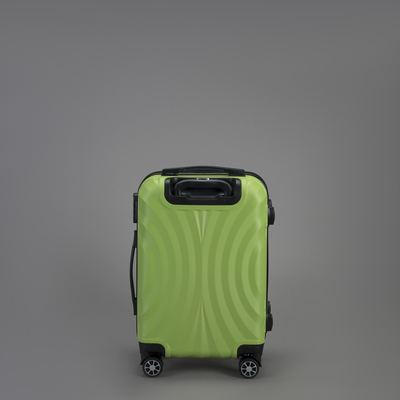 Чемодан малый 20", отдел на молнии, кодовый замок, 4 колеса, цвет зелёный