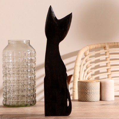 Сувенир «Кошка пятнистая», 5.5×11×40 см, дерево