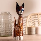 Сувенир дерево "Кошка с веревочной окантовкой" 5,5х11х40 см - Фото 2