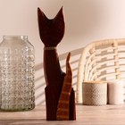 Сувенир дерево "Кошка с веревочной окантовкой" 5,5х11х40 см - Фото 4