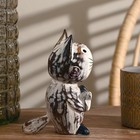 Сувенир дерево "Кошка с рыбкой" серая 8х15х17 см 4165822 - фото 16532030