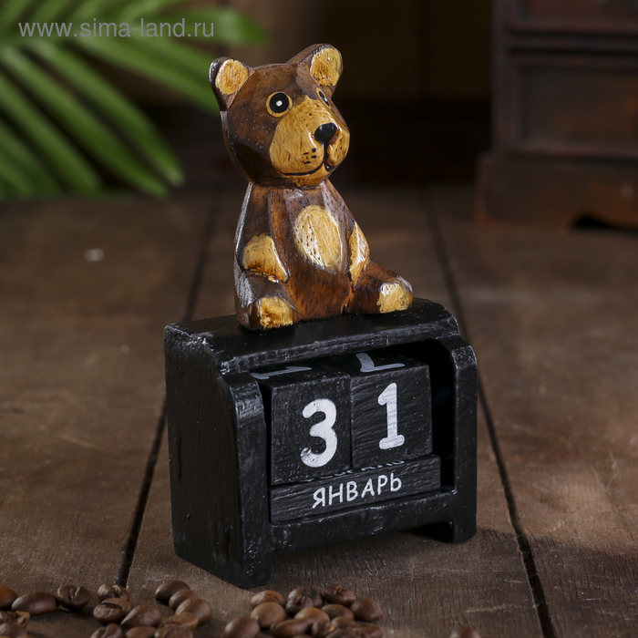 Настольный календарь "Мишка" 6,5х7х12 см - Фото 1