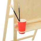 Мольберт тип «Хлопушка», 120×60×65 см, планшет 60×60 см, полка с двумя подстаканниками, неокрашенное дерево, Calligrata - Фото 4