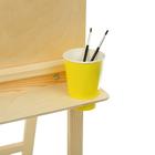 Мольберт тип «Хлопушка», 120×60×65 см, планшет 60×60 см, полка с двумя подстаканниками, неокрашенное дерево, Calligrata - Фото 5