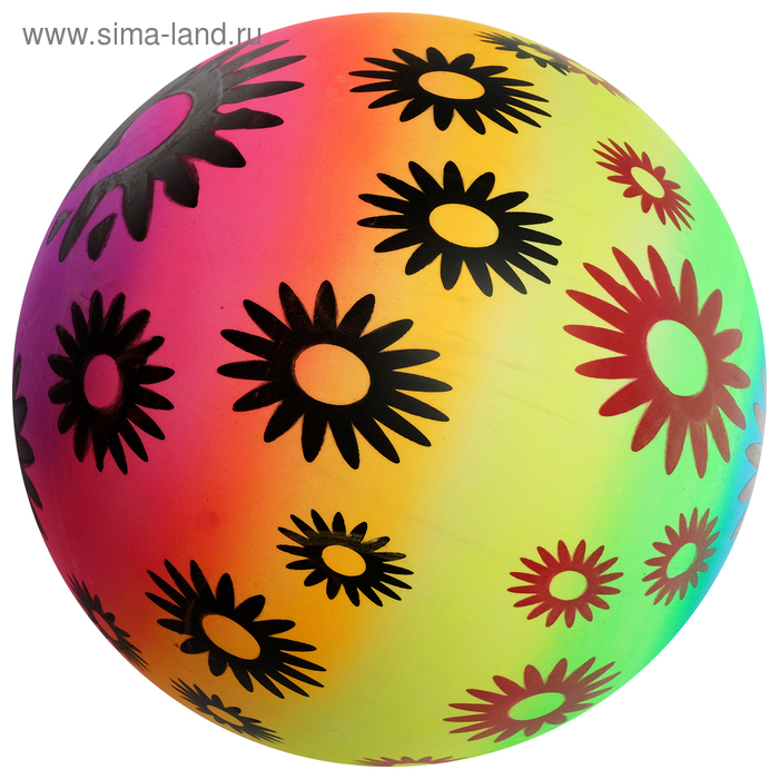 Мяч детский «Цветочки», d=22 см, 70 г - Фото 1