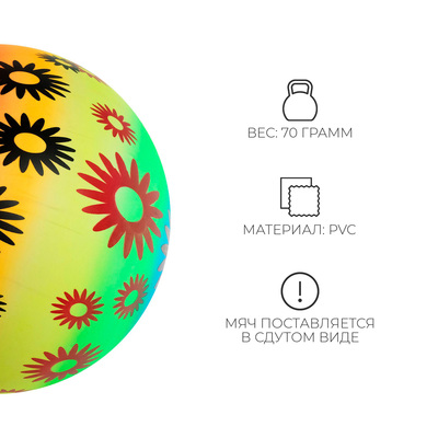 Мяч детский «Цветочки», d=22 см