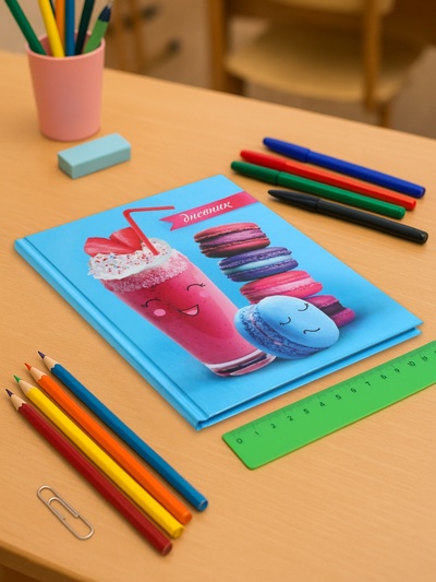 Дневник школьный для 1-11 классов, «Сладости 1», твёрдая обложка 7БЦ, глянцевая ламинация, 40 листов