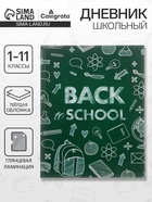 Дневник школьный для 1-11 классов, «Бэк ту скул 1», твёрдая обложка 7БЦ, глянцевая ламинация, 40 листов - Фото 1