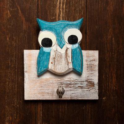 Ключница-крючок дерево "Сова" 5х10х15 см