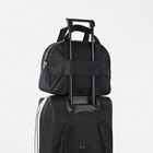 Чемодан малый 20" с сумкой, отдел на молнии, с расширением, цвет чёрный - фото 11658284